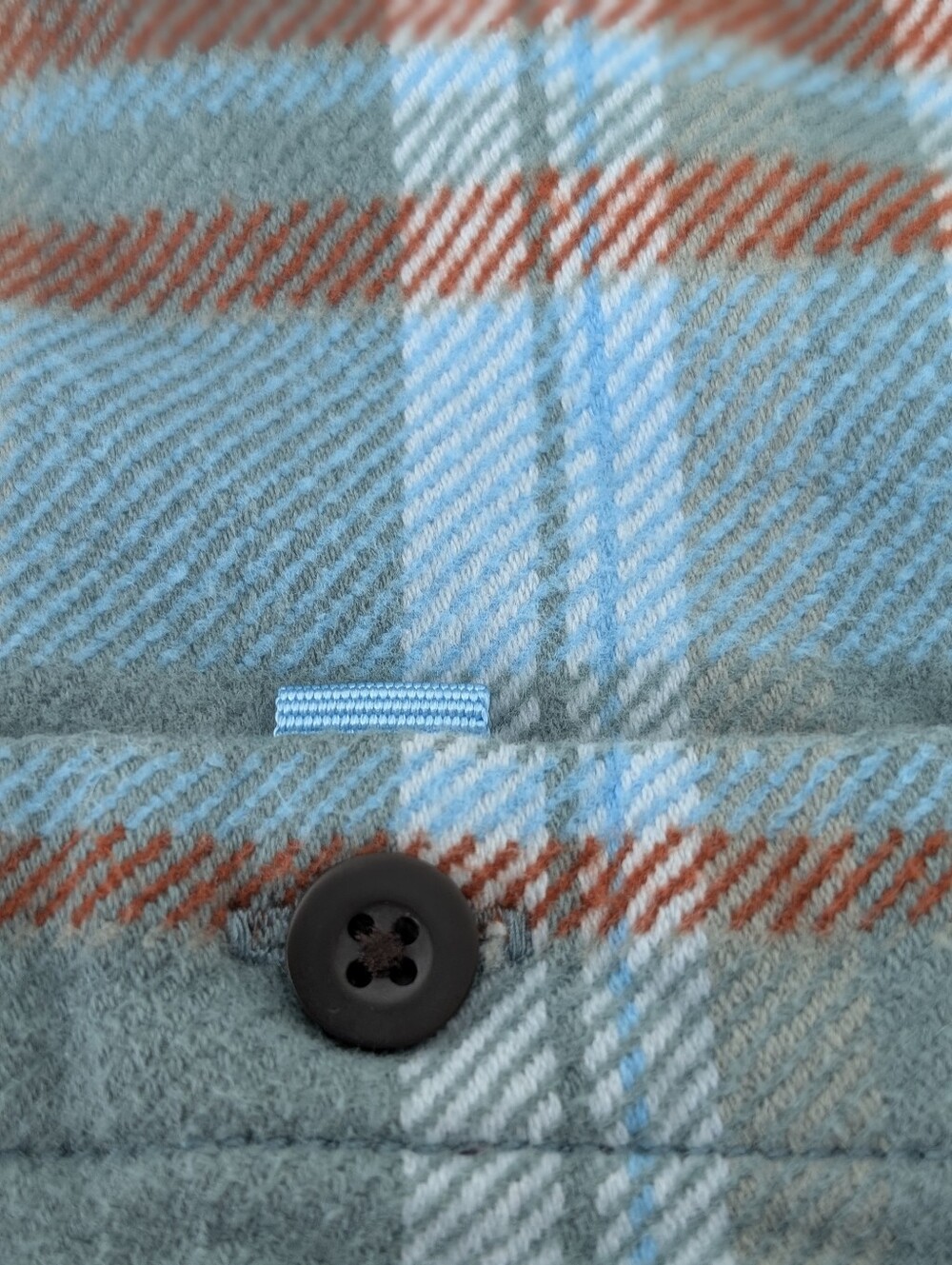 Cotopaxi M Teal Plaid Organic Cotton Heavyweight Flannel Shirt Fall Favorite EUC - Picture 9 of 13